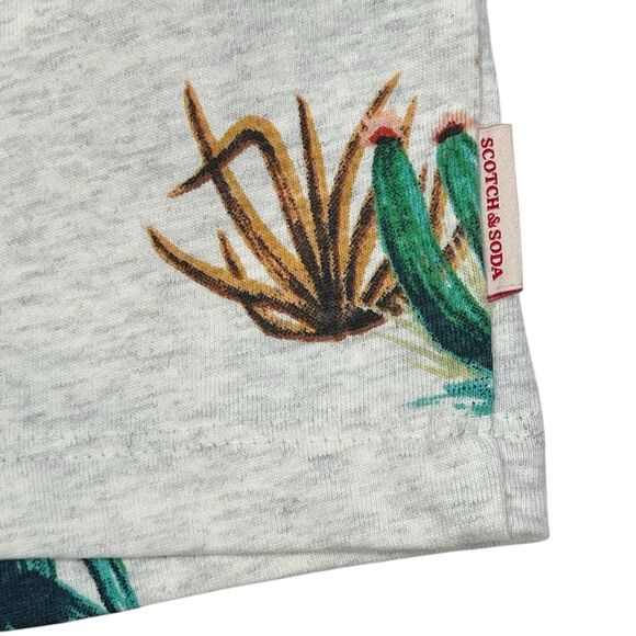 NEW Scotch & Soda Amsterdam Organic Cotton Cactus Palm Tree Short Sleeve Tee XXL - Picture 6 of 10